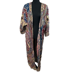 Women’s Multi-Colored Kimono w/Pockets, One Size